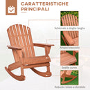 Sedia a Dondolo con Braccioli 77x94x97 cm in Legno