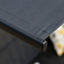 Dondolo 3 Posti da Giardino 172x110x155 cm in Metallo e Textilene Nero