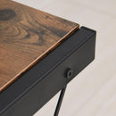 Scrivania Angolare da Ufficio 155x115x91.5 cm in Metallo e Truciolare Nero