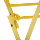 Set Tavolo e 2 Sedie Pieghevoli da Giardino in Metallo Giallo