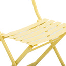 Set Tavolo e 2 Sedie Pieghevoli da Giardino in Metallo Giallo
