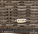 Sedia a Dondolo Pieghevole con Braccioli 90x64x108 cm in Metallo e Rattan Grigia