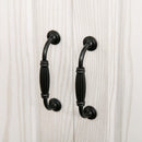 Mobile Credenza 2 Armadietti 1 Cassetto 80x35x180 cm in Legno Truciolare Avorio