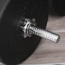 Set 2 Manubri con 12 Dischi Gommati 50 Kg in Acciaio