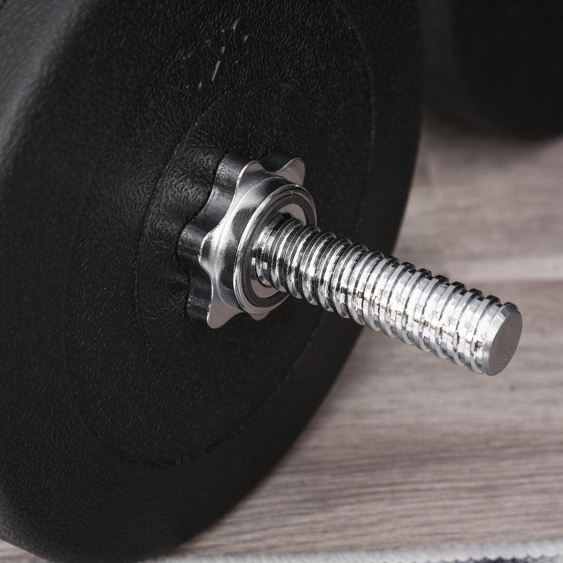 Set 2 Manubri con 12 Dischi Gommati 50 Kg in Acciaio