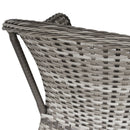 Set Tavolo e 6 Sedie da Giardino in Rattan con Cuscini Grigio