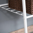 Stender Appendiabiti con Scaffale 176x47x177 cm in Metallo Bianco