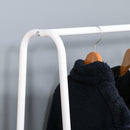 Stender Appendiabiti con Scaffale 176x47x177 cm in Metallo Bianco