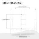 Stender Appendiabiti con Scaffale 176x47x177 cm in Metallo Bianco