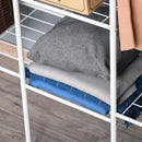 Stender Appendiabiti con Scaffale 176x47x177 cm in Metallo Bianco