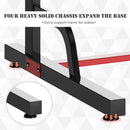 Stazione Multifunzione per Sollevamenti Trazione Addominali Flessioni in Acciaio Power Tower Nero e Rosso