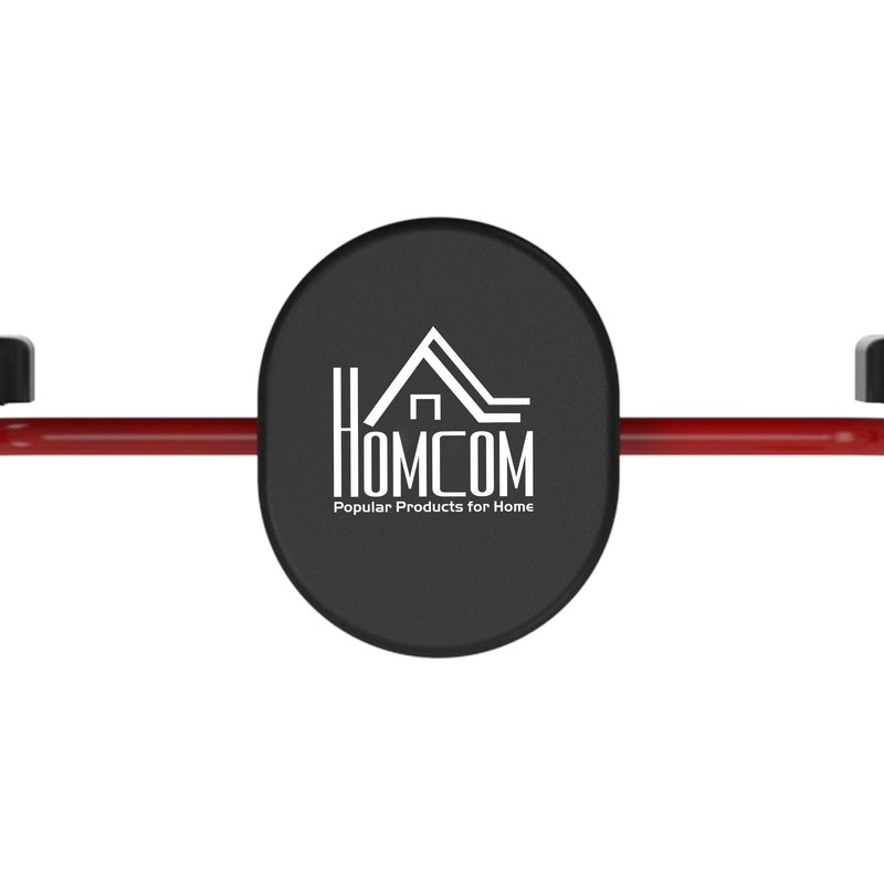 Stazione Multifunzione per Sollevamenti Trazione Addominali Flessioni in Acciaio Power Tower Nero e Rosso