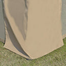 Gazebo da Giardino 3x3m con Zanzariera in Metallo Cachi