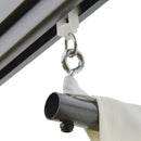 Pergola da Giardino a Parete 3x3m Tettuccio Scorrevole in Metallo Crema