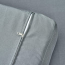 Divano 2 Posti da Giardino con Contenitore e Pouf in Rattan Grigio