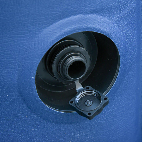 Piscina Idromassaggio Riscaldante da Esterno 4 Posti 100 Getti 185x185x65 cm Bianco e Blu sconto