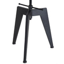 Sgabello da Bar Alto Regolabile in Altezza in Metallo e Legno Nero