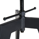 Sgabello da Bar Alto Regolabile in Altezza in Metallo e Legno Nero