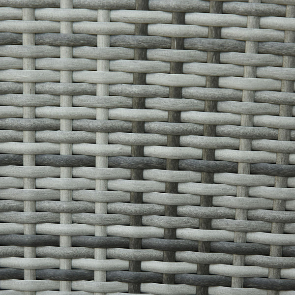 sconto Sedia Pieghevole da Giardino 59x68x107 cm in Alluminio e Rattan Grigia