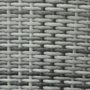 Sedia Pieghevole da Giardino 59x68x107 cm in Alluminio e Rattan Grigia