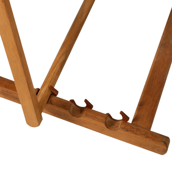 Sedia Sdraio con Poggiapiedi e Tettuccio in Legno Bianco Crema sconto