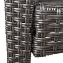 Sedia a Dondolo con Braccioli 66x88x98 cm in Rattan Marrone