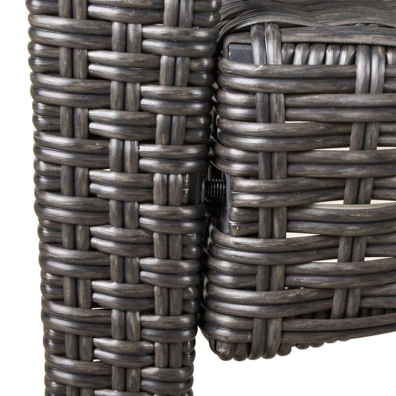 Sedia a Dondolo con Braccioli 66x88x98 cm in Rattan Marrone