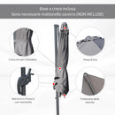 Ombrellone da Giardino Decentrato 2,5x2,5m in Alluminio Grigio