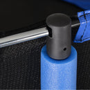 Trampolino Tappeto Elastico Ø244x240 cm con Rete e Bordo Imbottito Blu e Nero