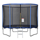 Trampolino Tappeto Elastico Ø305x248 cm con Rete e Bordo Imbottito Blu e Nero