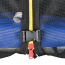 Trampolino Tappeto Elastico Ø305x248 cm con Rete e Bordo Imbottito Blu e Nero