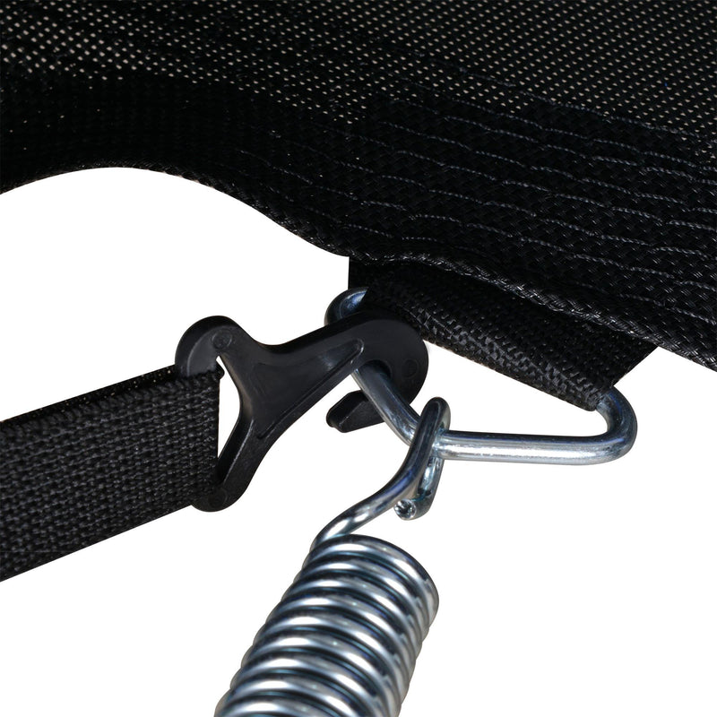 Trampolino Tappeto Elastico Ø366x269 cm con Rete e Bordo Imbottito Blu e Nero