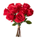 Set 3 Mazzi Artificiali Rose per 9 40 cm 