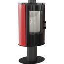 Stufa a Legna 5,5/10,5KW Piastrellata in Acciaio Flig Springfield Plus Rossa