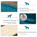 Divano per Cani e Gatti Imbottito 70x50,5x25,5 cm in Velluto Verde Petrolio