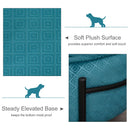 Divano per Cani e Gatti Imbottito 70x50,5x25,5 cm in Velluto Verde Petrolio