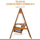 Dondolo 2 Posti da Giardino 160x121x165 cm in Legno Teak