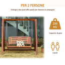 Dondolo 2 Posti da Giardino 160x121x165 cm in Legno Teak