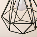 Lampada da Comodino con Paralume in Metallo E14 25x15x48 cm Nera