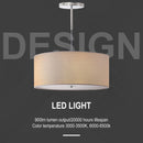 Lampadario a Sospensione con LED Dimmerabili 3 Colori 59x59x44 cm 36W Grigio Chiaro