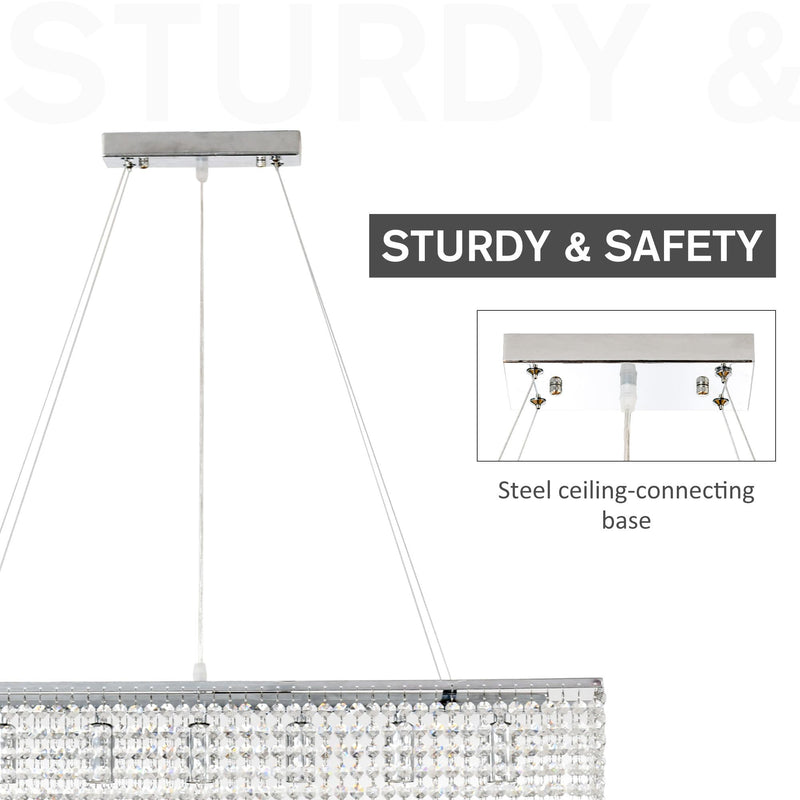 Lampadario Moderno a Gocce 80x20x130 cm E14 40W Argento