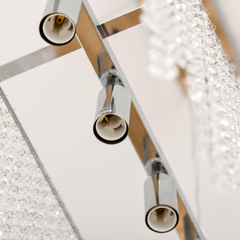 Lampadario Moderno a Gocce 80x20x130 cm E14 40W Argento