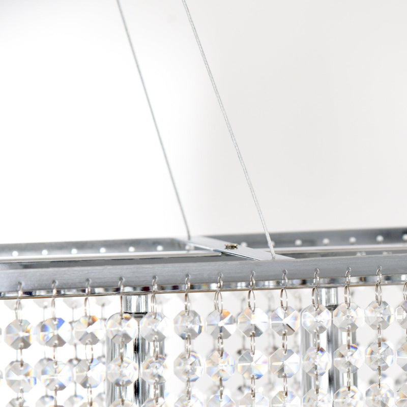 Lampadario Moderno a Gocce 80x20x130 cm E14 40W Argento