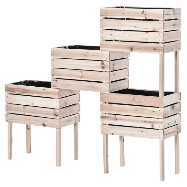 Portapiante Fioriera da Giardino 50x30x60 cm in Legno Naturale prezzo