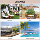 Ombrellone da Giardino 3x3 m Palo Ø48 mm in Metallo e Poliestere Beige e Nero