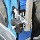 Carrellino Rimorchio per Cani da Bicicletta 130x58x94 cm in Metallo e Tessuto Oxford Blu