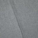 Poltrona con Pouf Poggiapiedi Imbottiti 64x77x107,5 cm in Tessuto Grigio