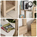 Scrivania con Libreria da Ufficio 120x67x120,5 cm in Legno Rovere