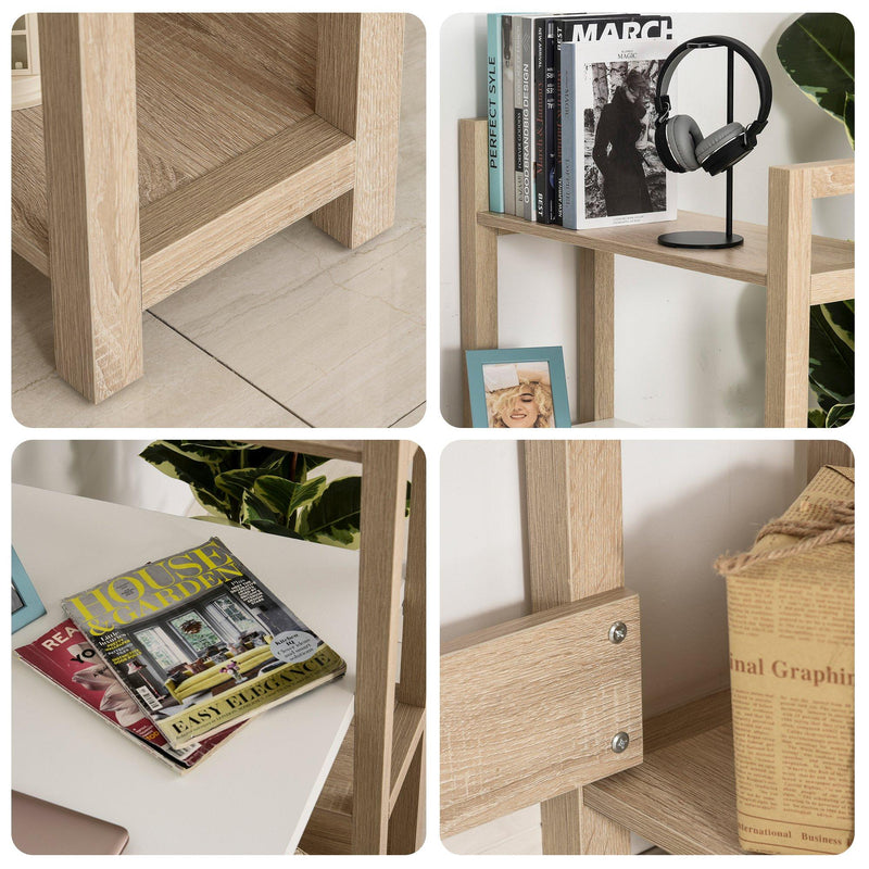 Scrivania con Libreria da Ufficio 120x67x120,5 cm in Legno Rovere