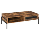 Tavolino Basso 123,8x56x38 cm in Truciolare Marrone Rustico